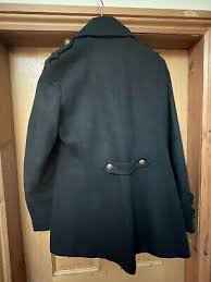 Black Pea Coat Jacket Lined