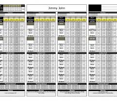 Weight Training Spreadsheet Template Fitness Journal Printable