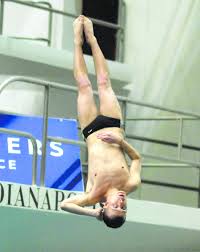 pendleton heights junior dylan mccammon is true to form in his second of three diving attempts saay at the ihsaa boys swimming and diving state finals