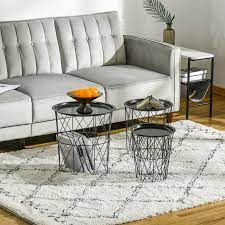 Homcom Set Of 3 Nesting End Tables With