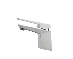 Wall mounted bathroom vanities give your bathroom a modern look, while creating the illusion of a bigger space. Aqua Siza Single Lever Modern Bathroom Vanity Faucet White