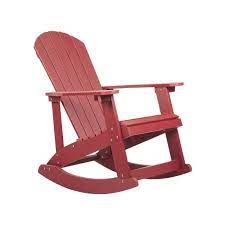 Garden Rocking Chair Red Plastic Wood