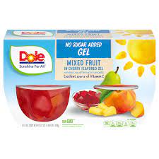 mixed fruit in sugar free cherry gel