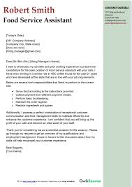 food service istant cover letter