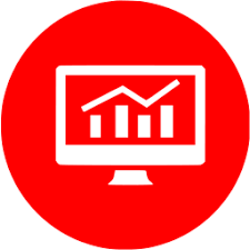 Red analytics 2 icon - Free red seo icons