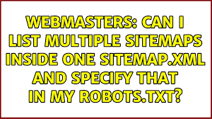 can i list multiple sitemaps inside one