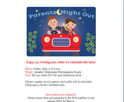 Parents Night Out Flyer Your Group Offers Baby Siting