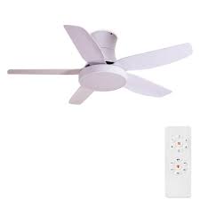 aoibox 46 white ultra quiet ceiling fan with led light and remote control 6 sd dc motor energy efficient light w 3 color snmx2840