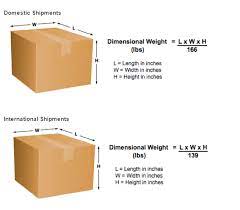 understanding dimensional weight of