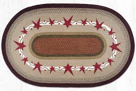 capitol importing 88 58 019psb 5 x 8 ft primitive stars burgundy oval patch rug