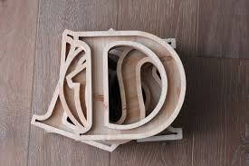 diy rustic wooden letters decorated