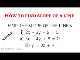 Find The Slope Of The Line 2x 3y 6 0