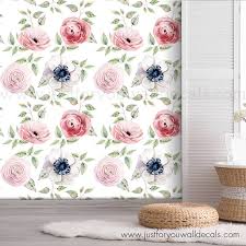 Pre Pasted Fl Removable Wallpaper