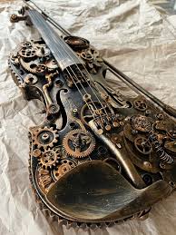 Steampunk Decor Violin Gifts For