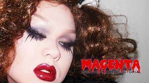 rocky horror magenta inspired makeup