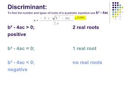 The Discriminant Given 2x 2 7x 3