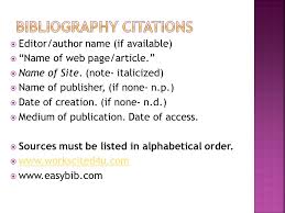 Annotated Bibliography Alphabetical Order Format of Annotated Bibliography