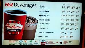 Canadian franchise tim hortons apparently has a secret menu; What S On The Menu At Timmy S Picture Of Tim Hortons Grand Forks Tripadvisor