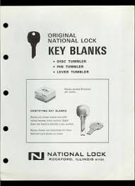 Details About Super Rare Vintage Original National Lock Key Blank Numbers Chart Brochure Guide