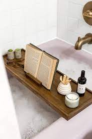 Build a bathtub tray using reclaimed or new wood and repurposed materials with this diy tutorial by prodigal pieces. Diy Waterproofed Wood Bath Tray Dream Green Diy