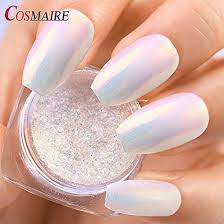 shimmer chrome aurora nails powder