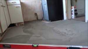 uneven floor in preparation for tiling