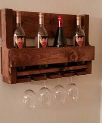 Rustic Pallet Wine Rack Wine Glass