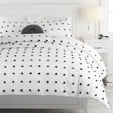 black white bedding polka dot