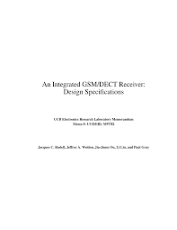 Pdf An Integrated Gsm Dect Receiver Design Specifications