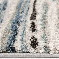 sline grey multi 2 ft x 7 ft striped runner rug