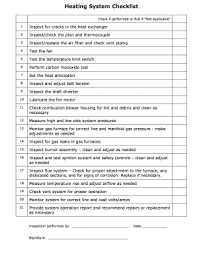 gas furnace inspection checklist pdf