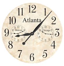 Time Zone Clock Customized 3 Time Zone