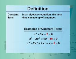 Definition Equation Concepts Constant