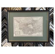 undergl antique map with fabric mat