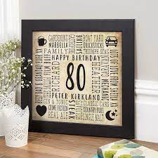 80th birthday personalized gifts for