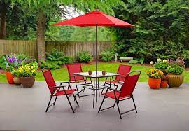 Outdoor Dining Table With Umbrella And