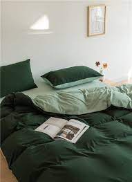 ever lasting forest green bedding set