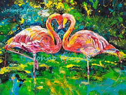 Pink Flamingo Art Flamingo Wall Art