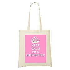 Babysitter Job Karriere Baumwolle Tasche Design Auf Natürlicher