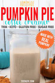 pumpkin pie coffee creamer made with