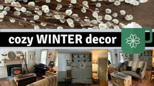 cozy winter living room decor farmhouse