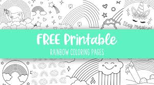 rainbow coloring pages 50 free