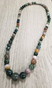 natural stone agate necklace with
