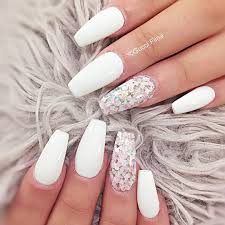 White Ballerina Nails With Glitter I Like Everything Except The Nail