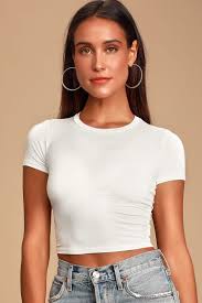 Take our gingham crop set, for example. Cute White Tee Short Sleeve Tee Crop Tee White Top Lulus