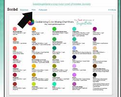 Icing Color Mixing Chart Printable Baked By Joanna
