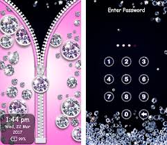 diamond zipper lock screen apk