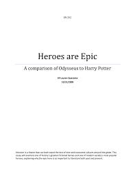 heroes are epic a comparison of odysseus to harry potter 