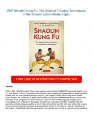 pdf shaolin kung fu the original