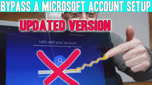 how to byp a microsoft account setup